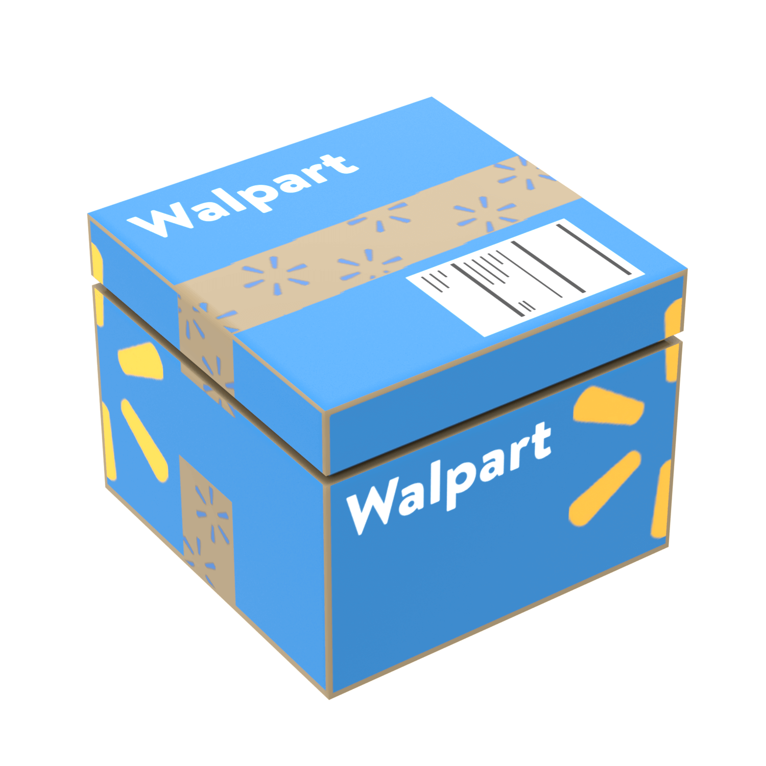 Walpart Shipping Box -  Custom Printed Using LEGO® Parts (2 x 2 brick)